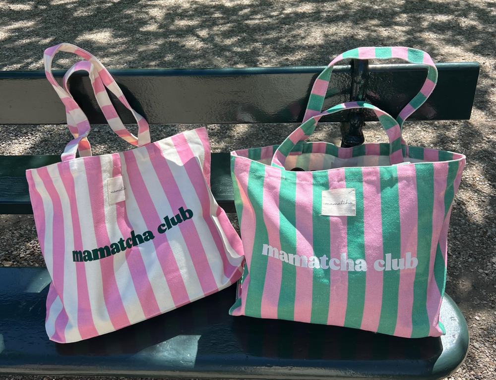 Large Striped Tote Bag