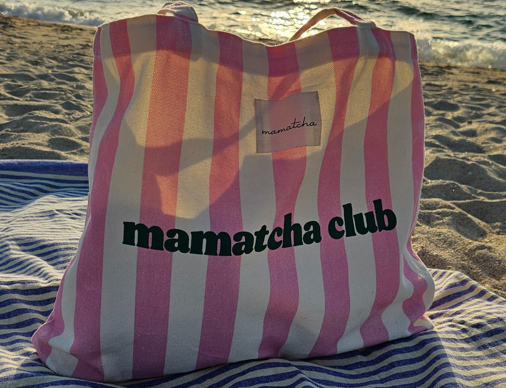 Large Striped Tote Bag